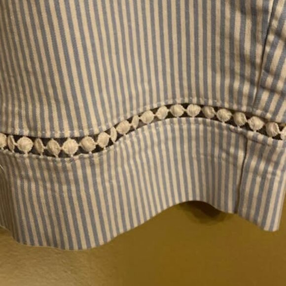 Crown & Ivy Blue Striped Pants - Picture 2 of 2